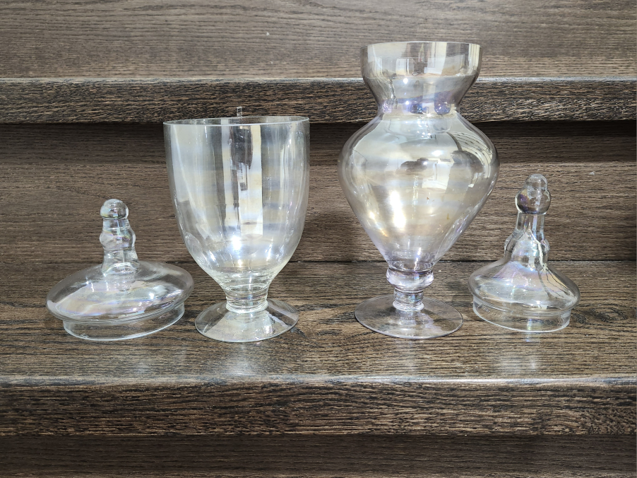Clean and Clear Glass Pedestal Jar With Lid - photo 3