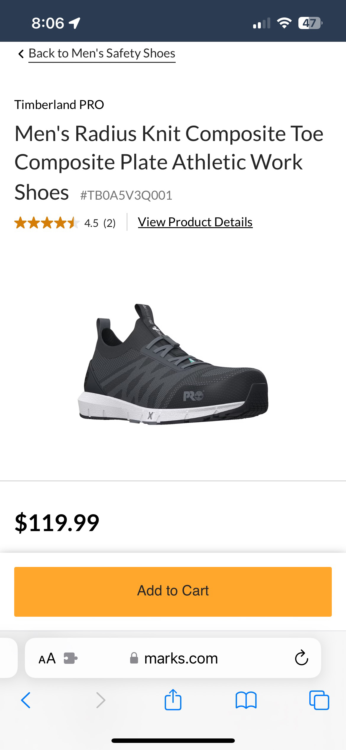 Men's Radius Knit Composite Toe Composite Plate Work Shoes - photo 2