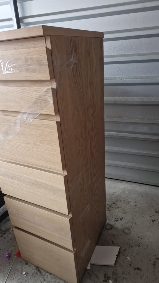 high wooden cabinet with a mirror - photo 2
