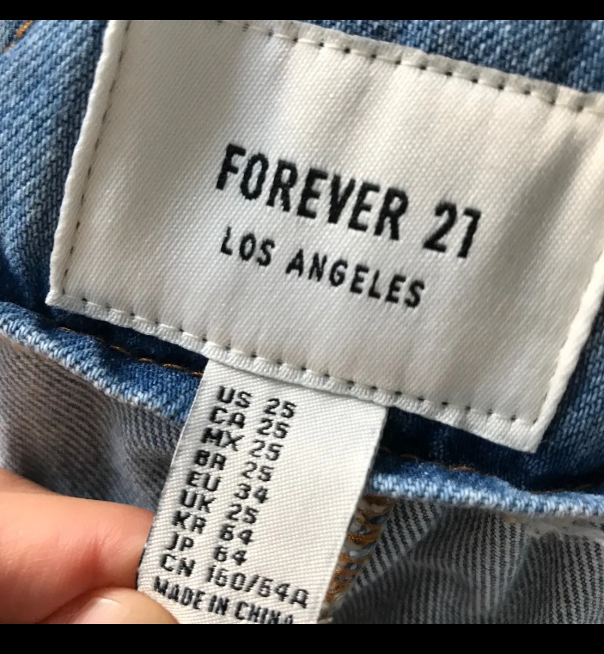 F21 Light Denim Skirt Overalls - Size 25 image indicator(5)