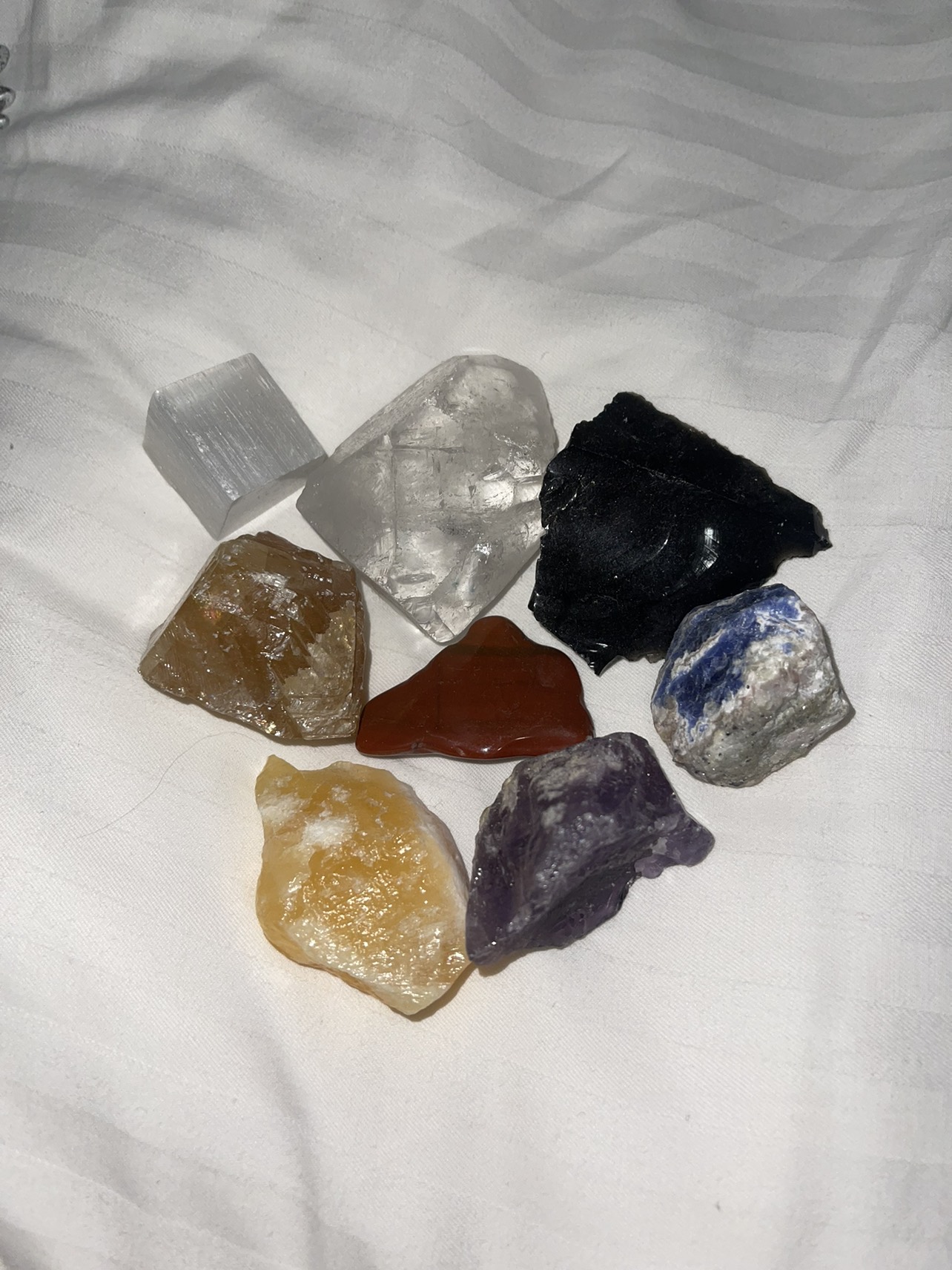 8 Real crystals, all medium sized