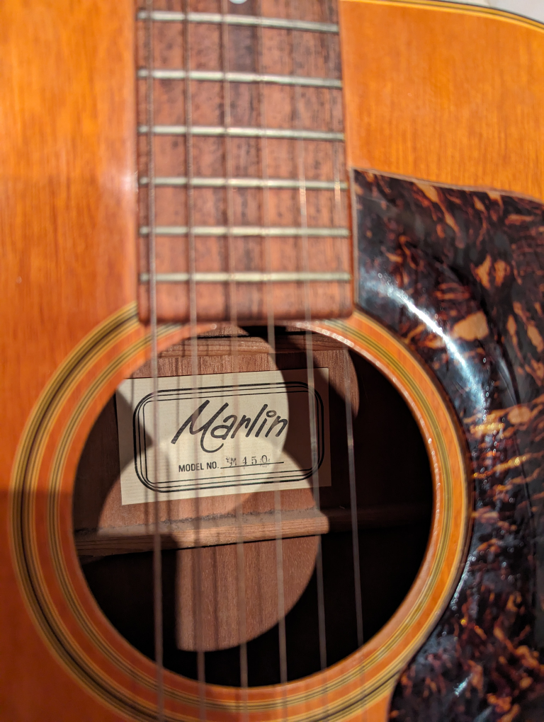 Vintage Marlin M 450 Acoustic guitar all mahogany.