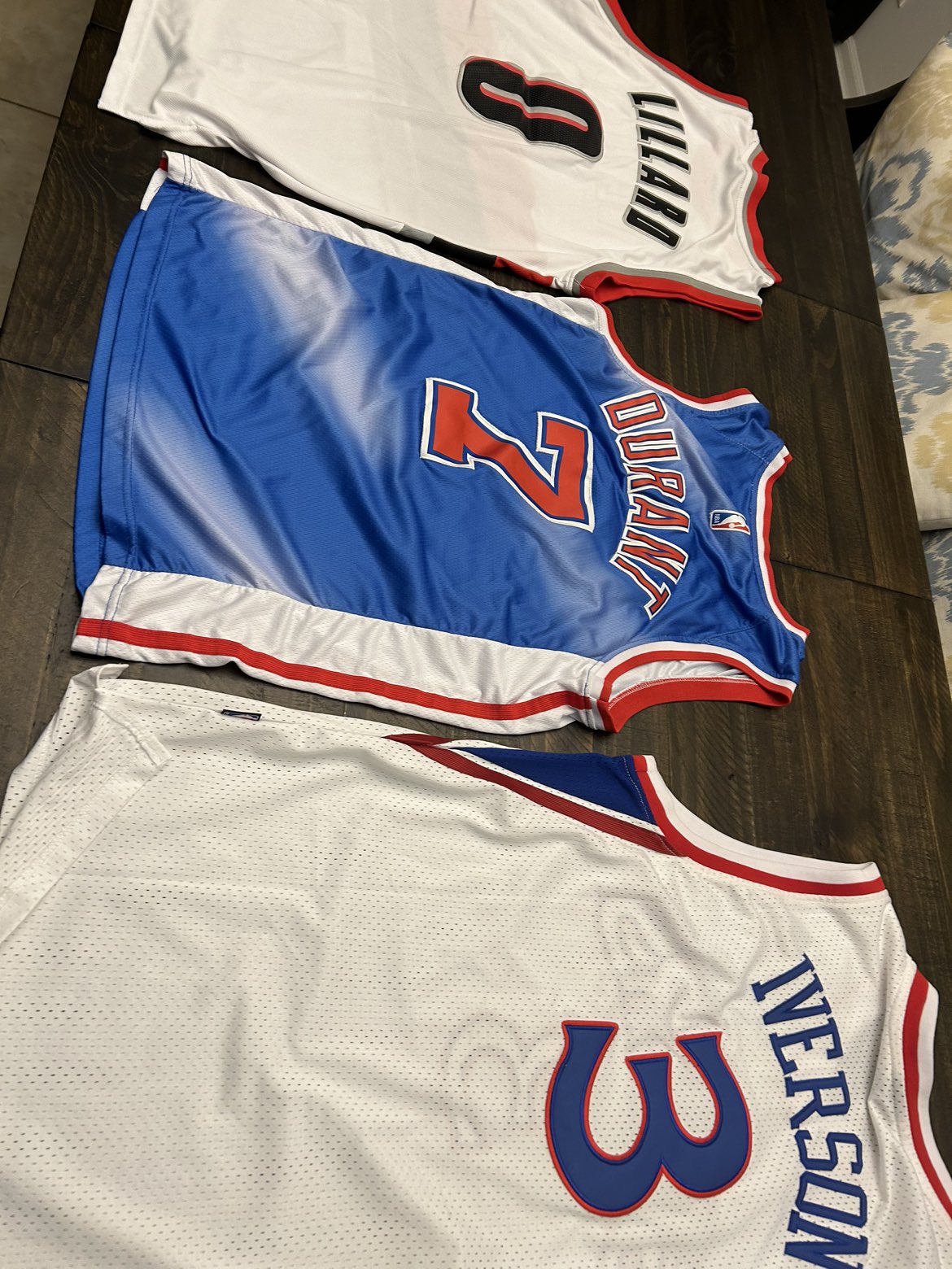 Assorted NBA Basketball Jerseys Iverson Lillard Durant $50ea image indicator(9)