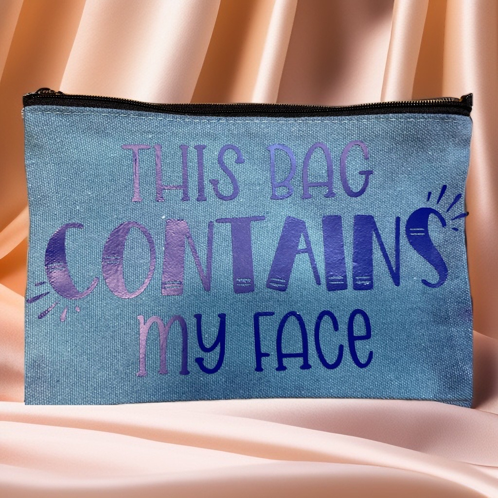 Makeup zipper canvas bag