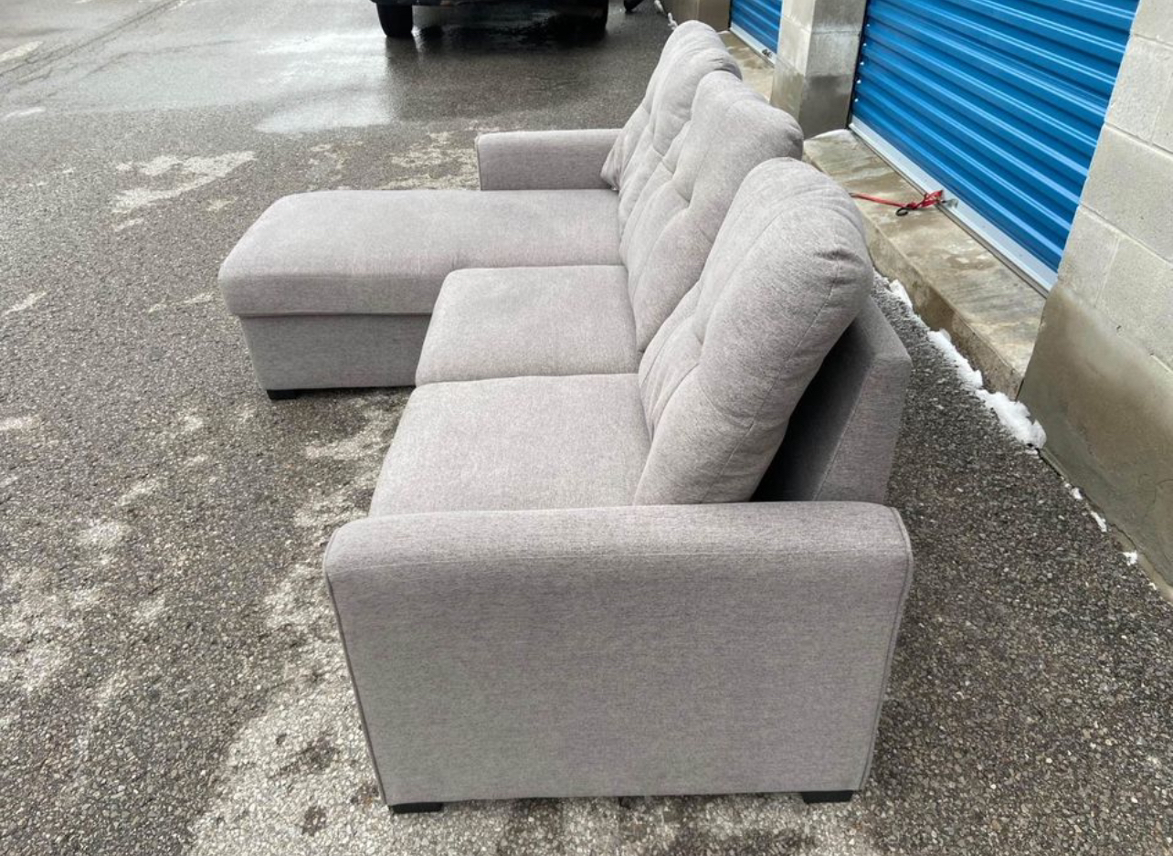 FREE DELIVERY• GREY MODERN SECTIONAL COUCH / SOFA BED w/ STORAGE - photo 5