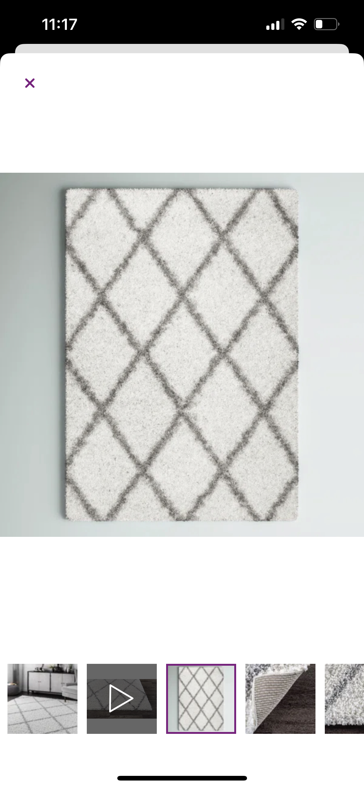 Off-white shag rug 5’3 x 7’6 - photo 4