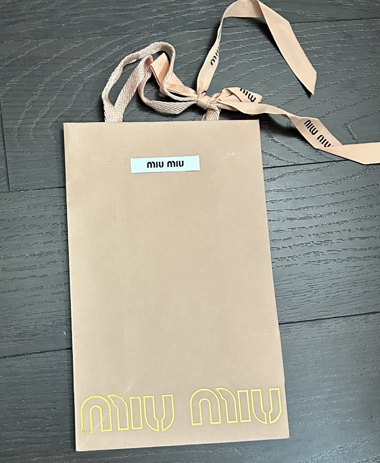 Miu miu paper bag for sale