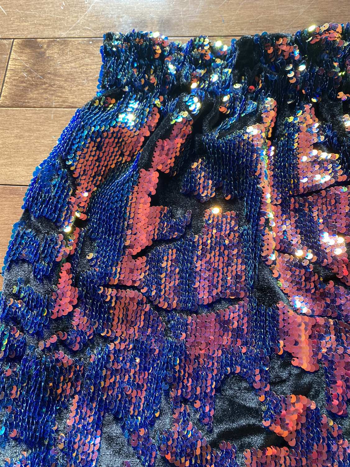 ZARA Knit Sequinned Multicolor Mini Skirt Sz M - photo 3