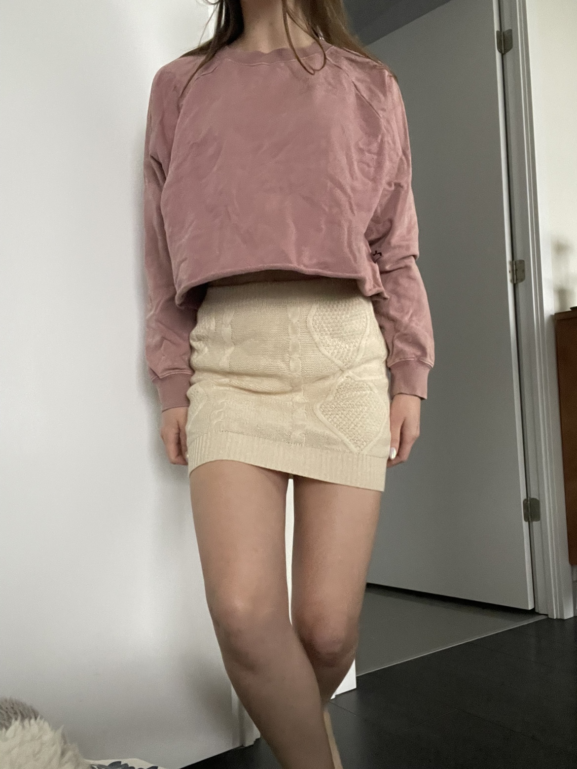 Cute knitted mini skirt size S image indicator(2)