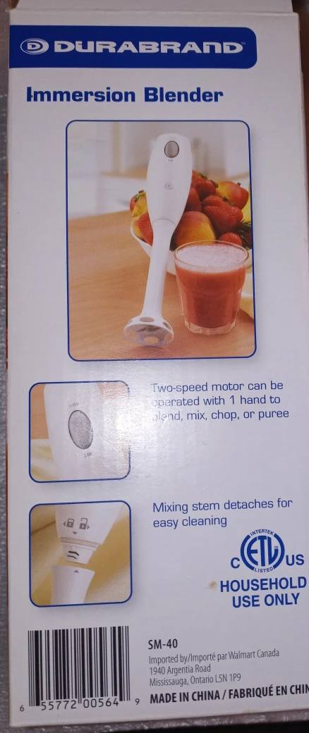 🥕Durabrand immersion blender - Never used image indicator(2)