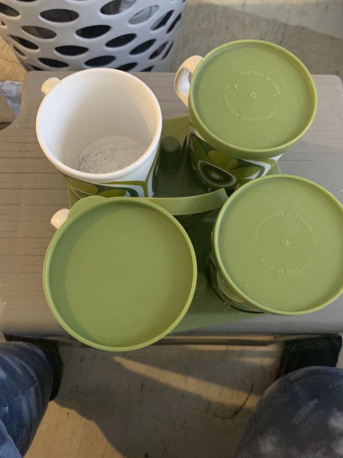 1970s travel mugs with tray. - photo 2