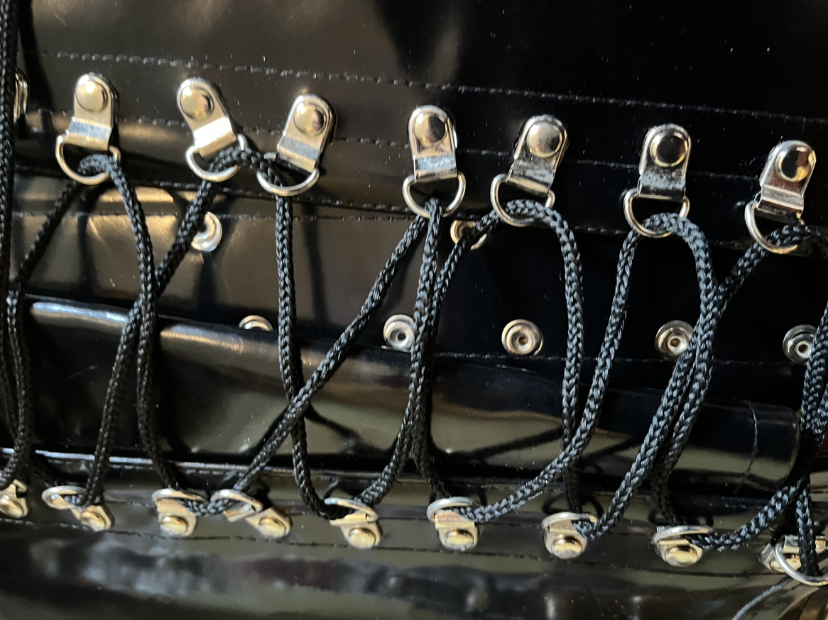 Bustier/Corset Black With Red and Silver Glitter image indicator(4)