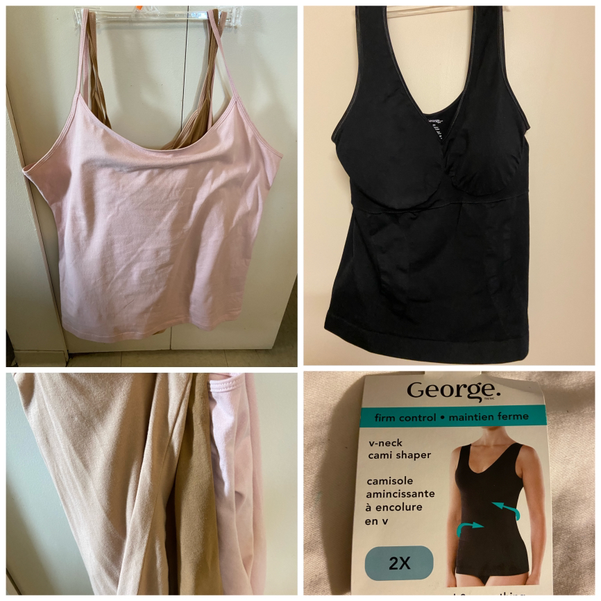 Four women’s XXL/2x tanks (1 shaper v neck & 3 spaghetti)