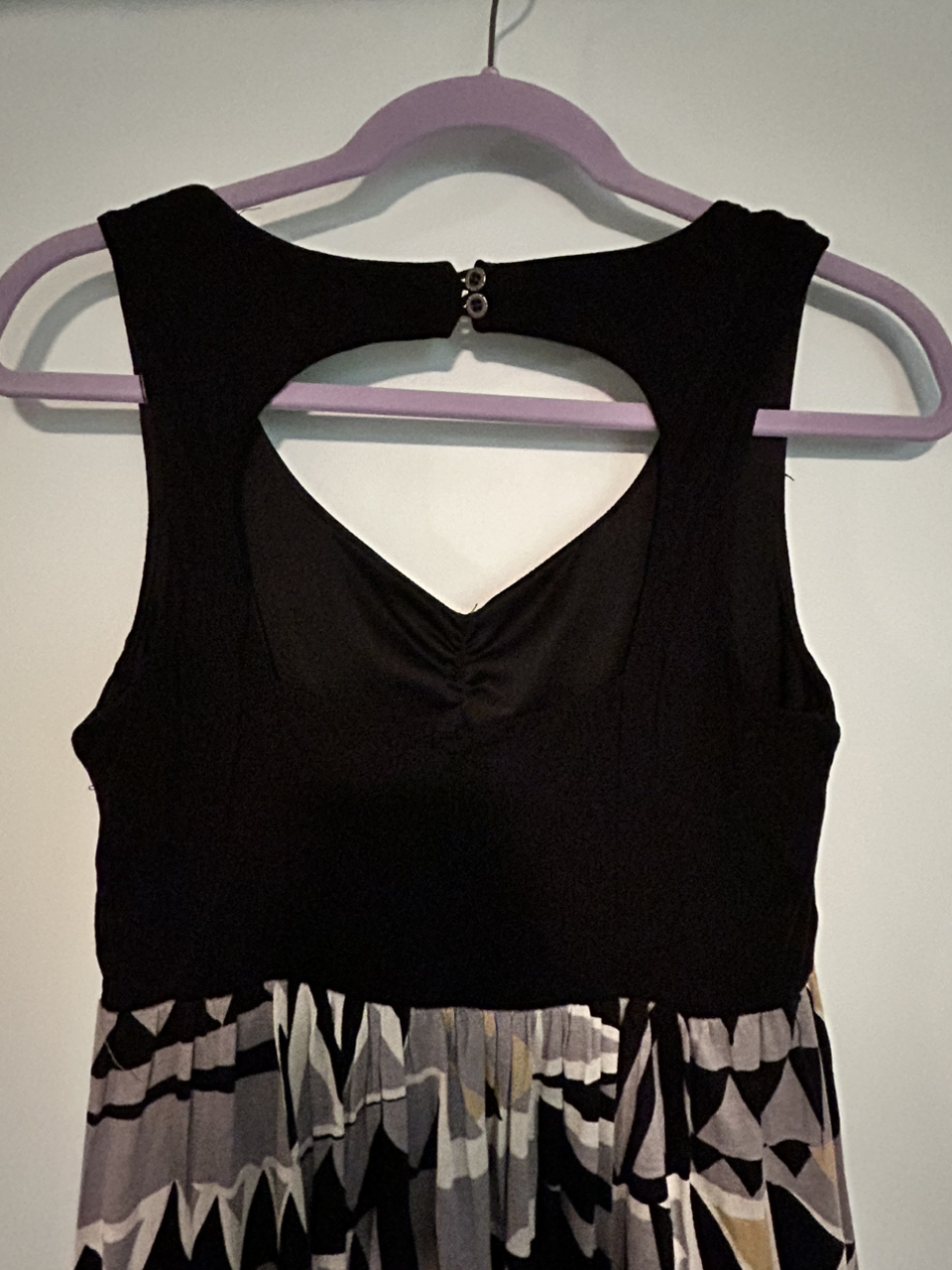 Black and printed dress - photo 3