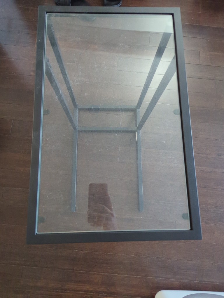 glass side table