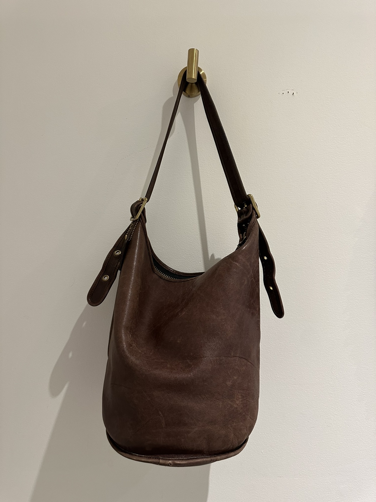 Vintage Coach Bown Leather Bucket Purse - photo 2
