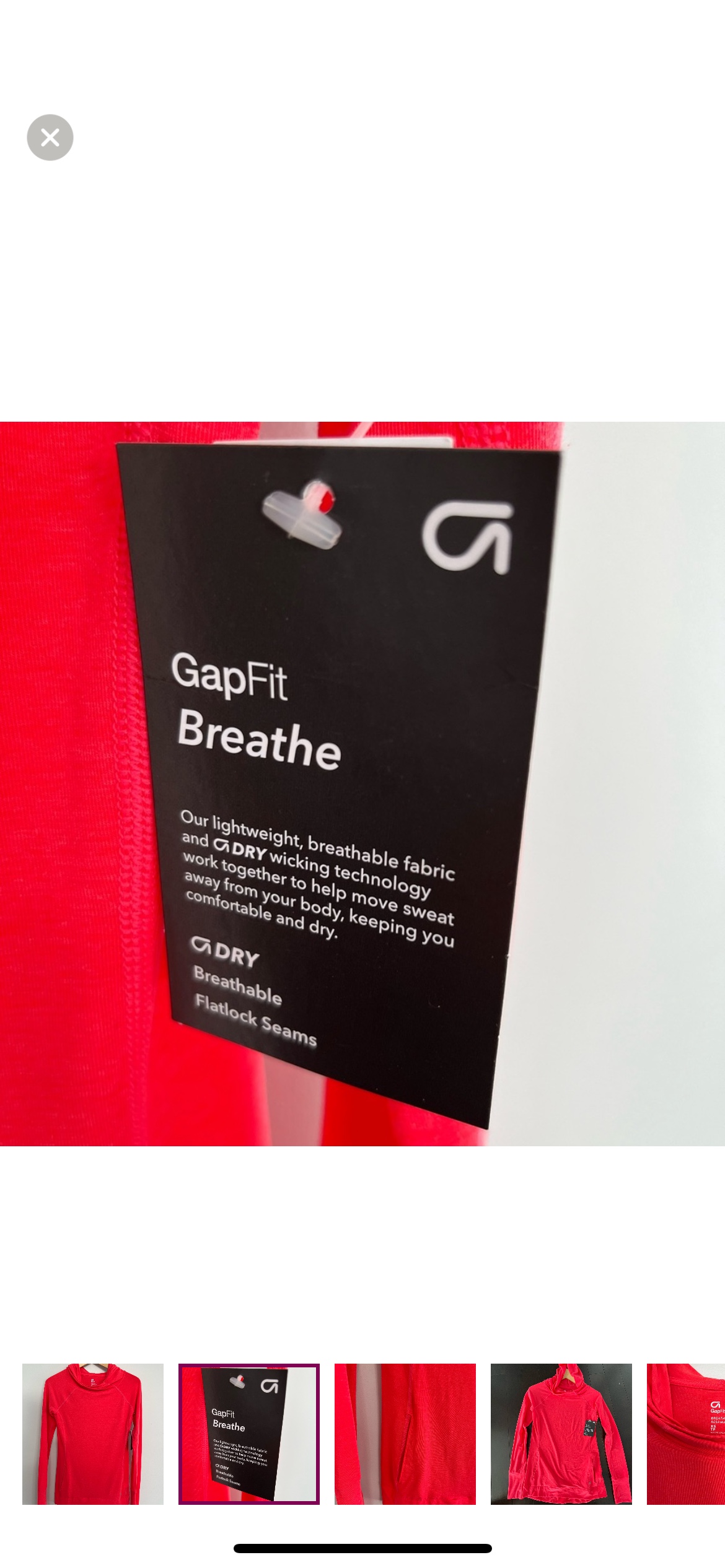 New with tags GapFit Coral hoodie XS image indicator(3)