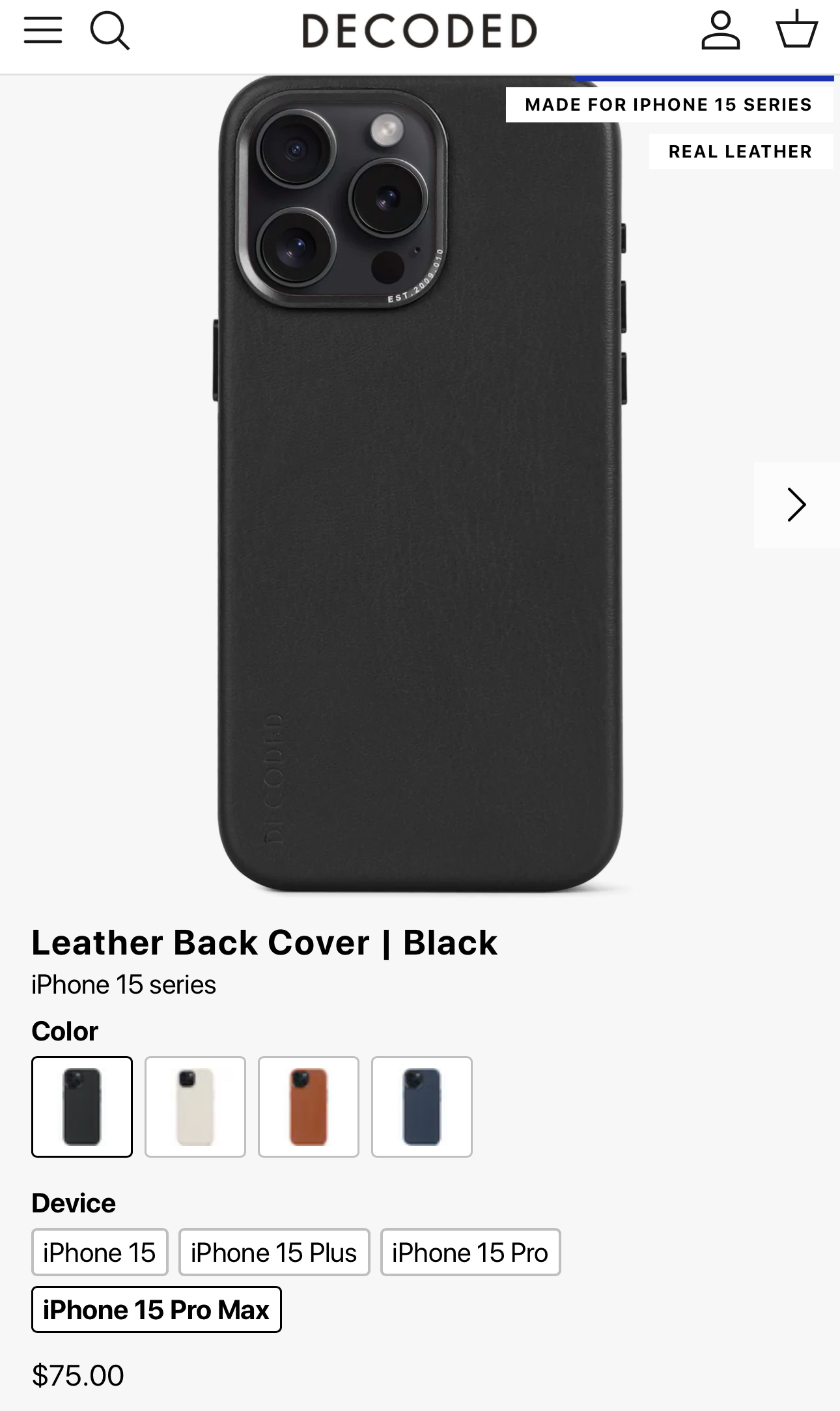 Decoded iPhone 15 pro max phone case