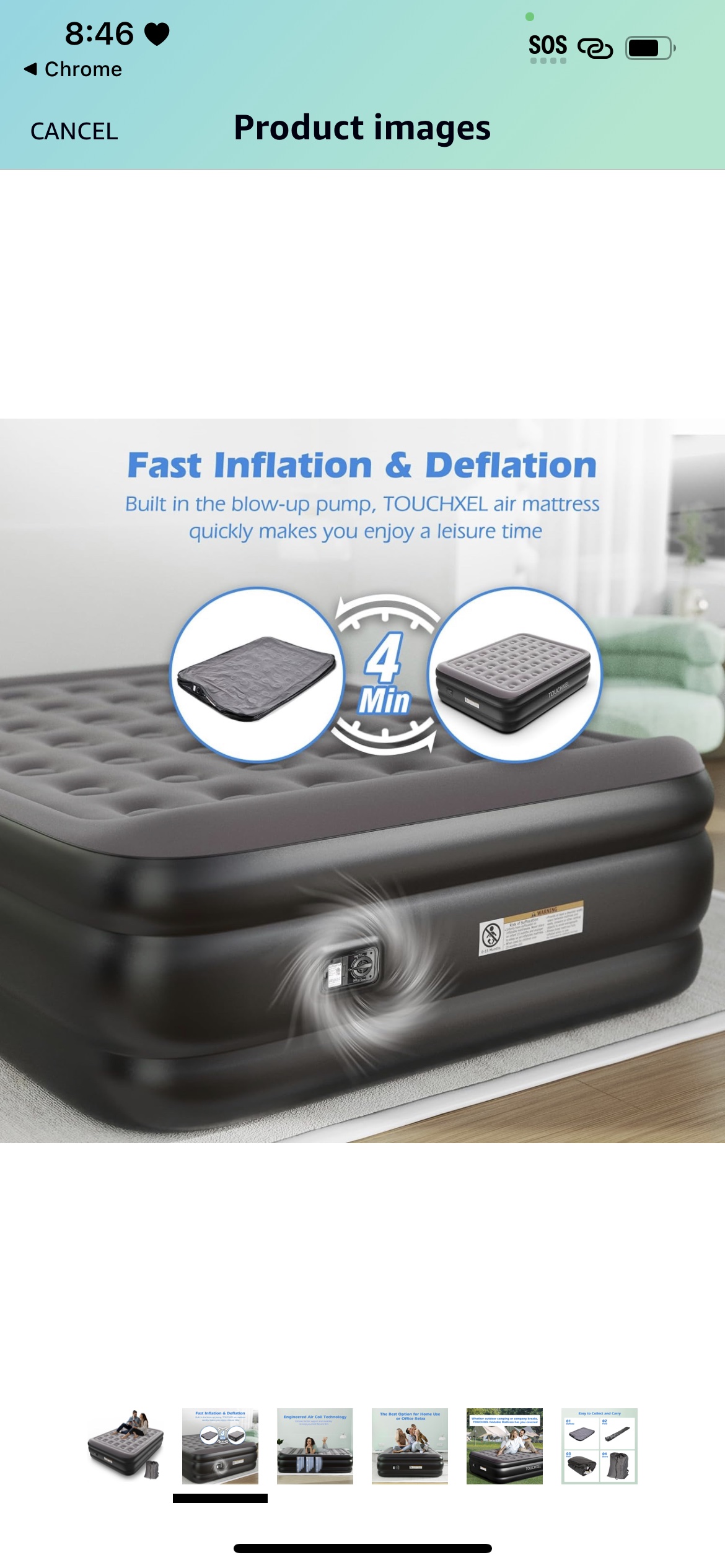 Queen air mattress double blow-up #140 - photo 2
