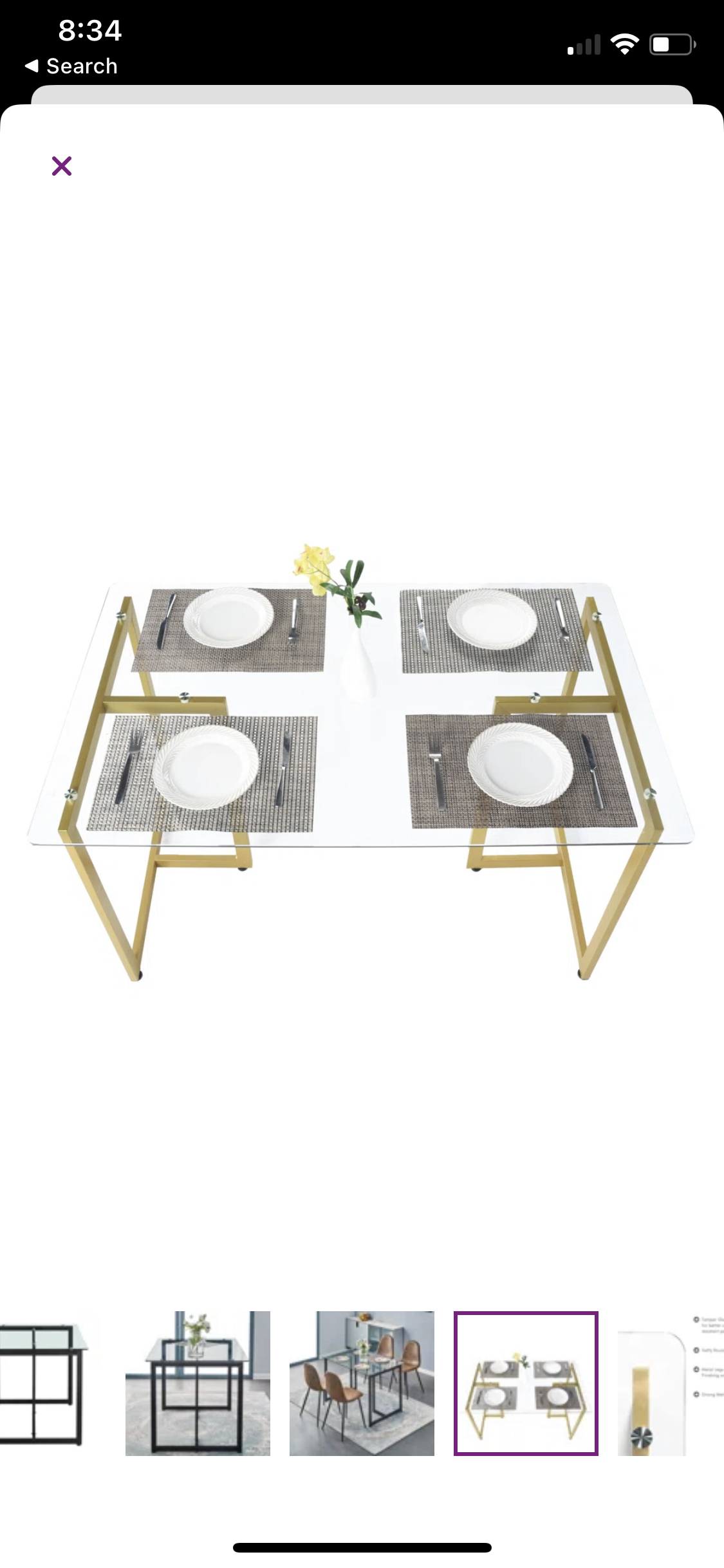 Almost new Dining table with 4 chairs - photo 5