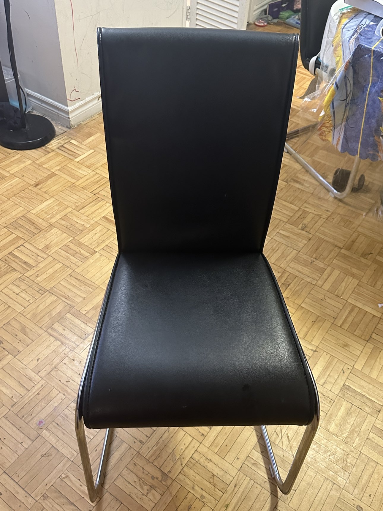 Leather dining chairs