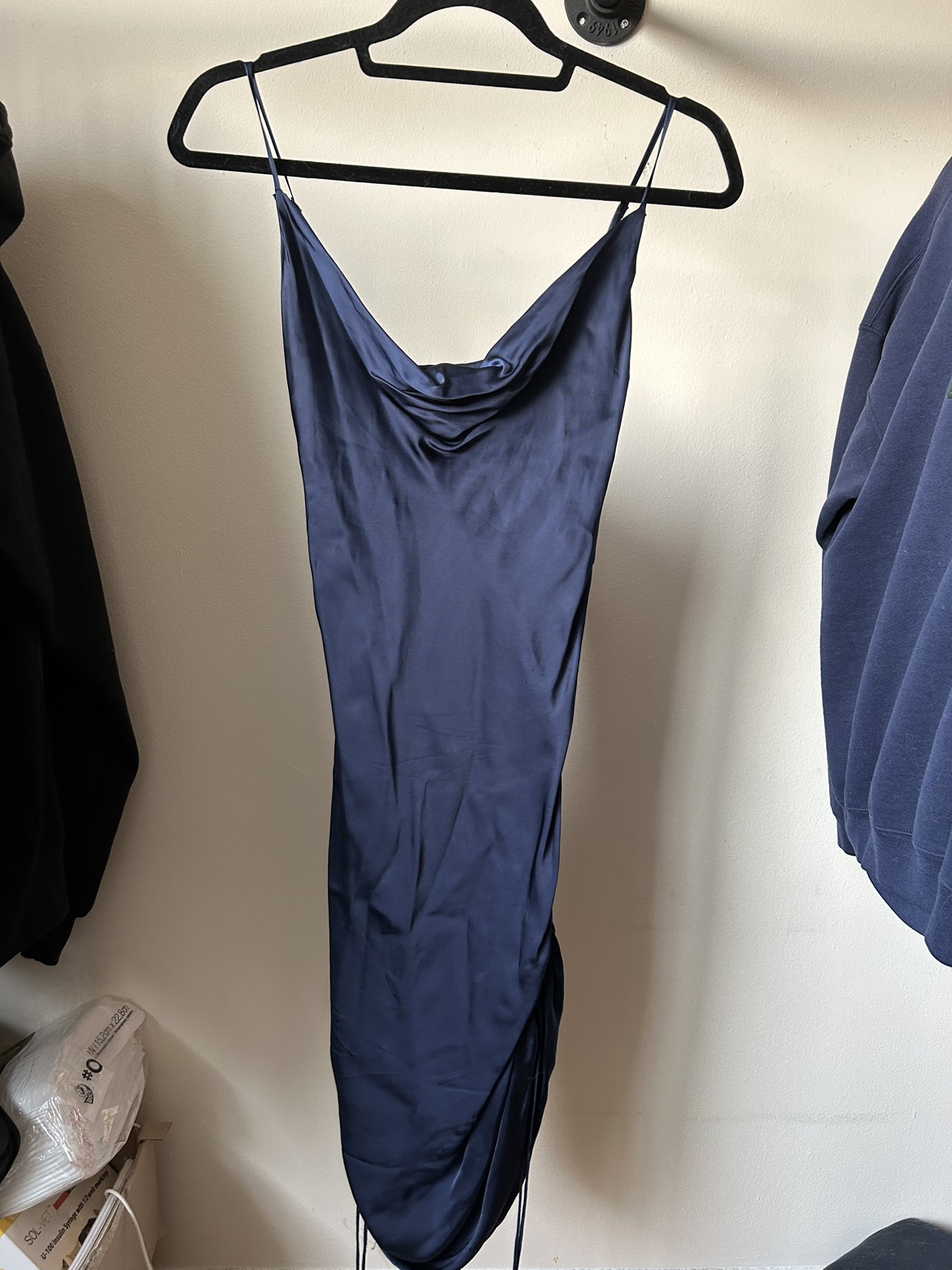 Aritzia ruched cowl neck dress thumbnail