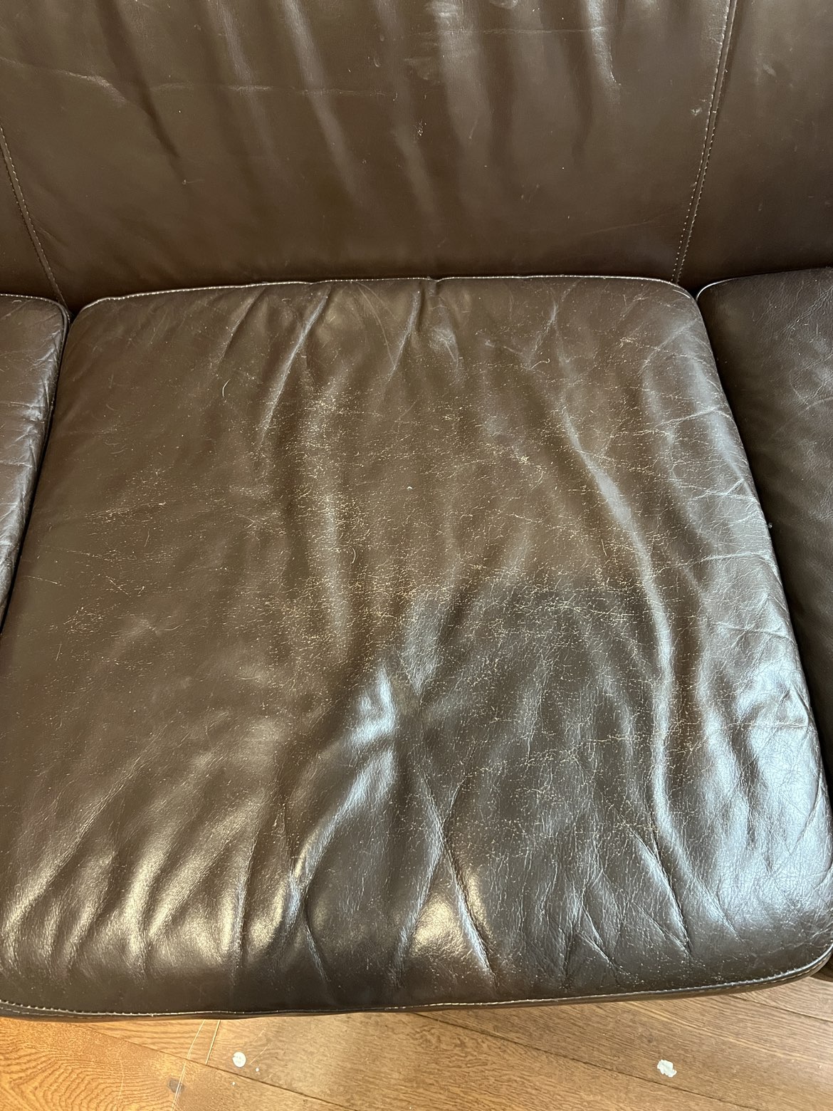 Brown Leather Couch and Chair - photo 4