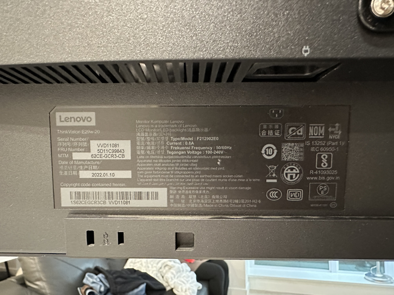 lenovo E29w-20 monitor with Adjustable Desk Mount - photo 4