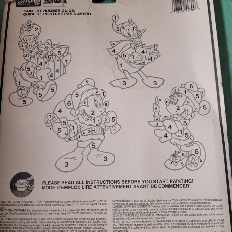 mickey mouse christmas suncatchers set of 4 new vintage image indicator(4)