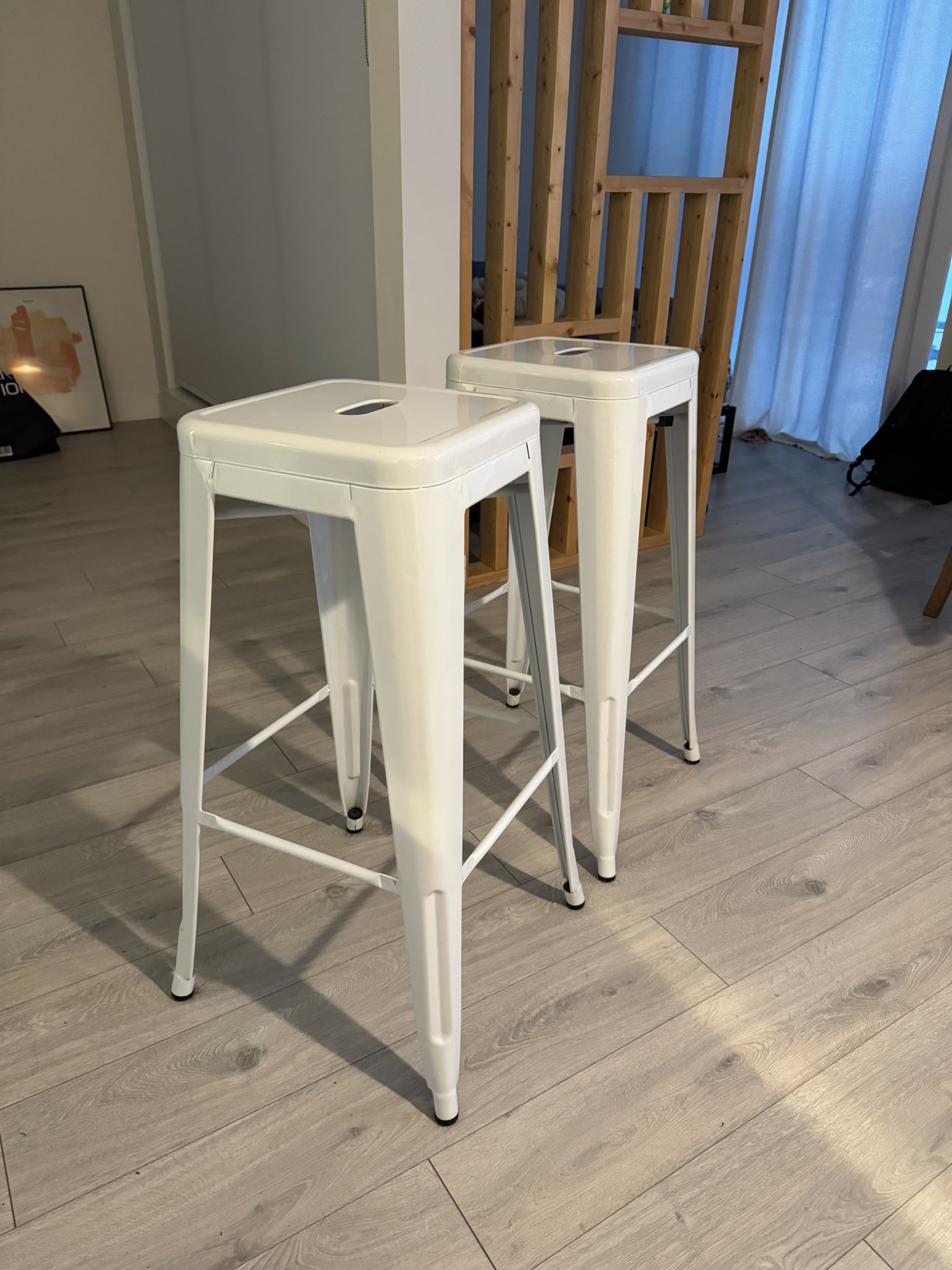 White Metal Counter Stools - photo 2