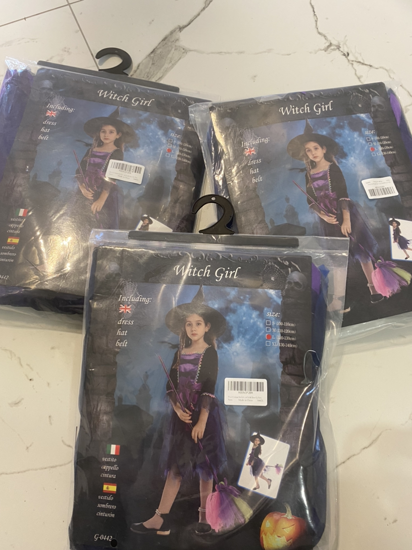 Witch girl costume size 4-8 years brand new - photo 3