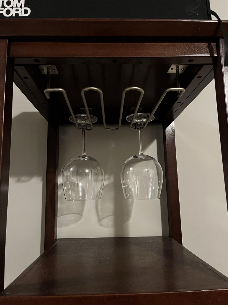 wine rack bar cabinet with drawer - photo 4