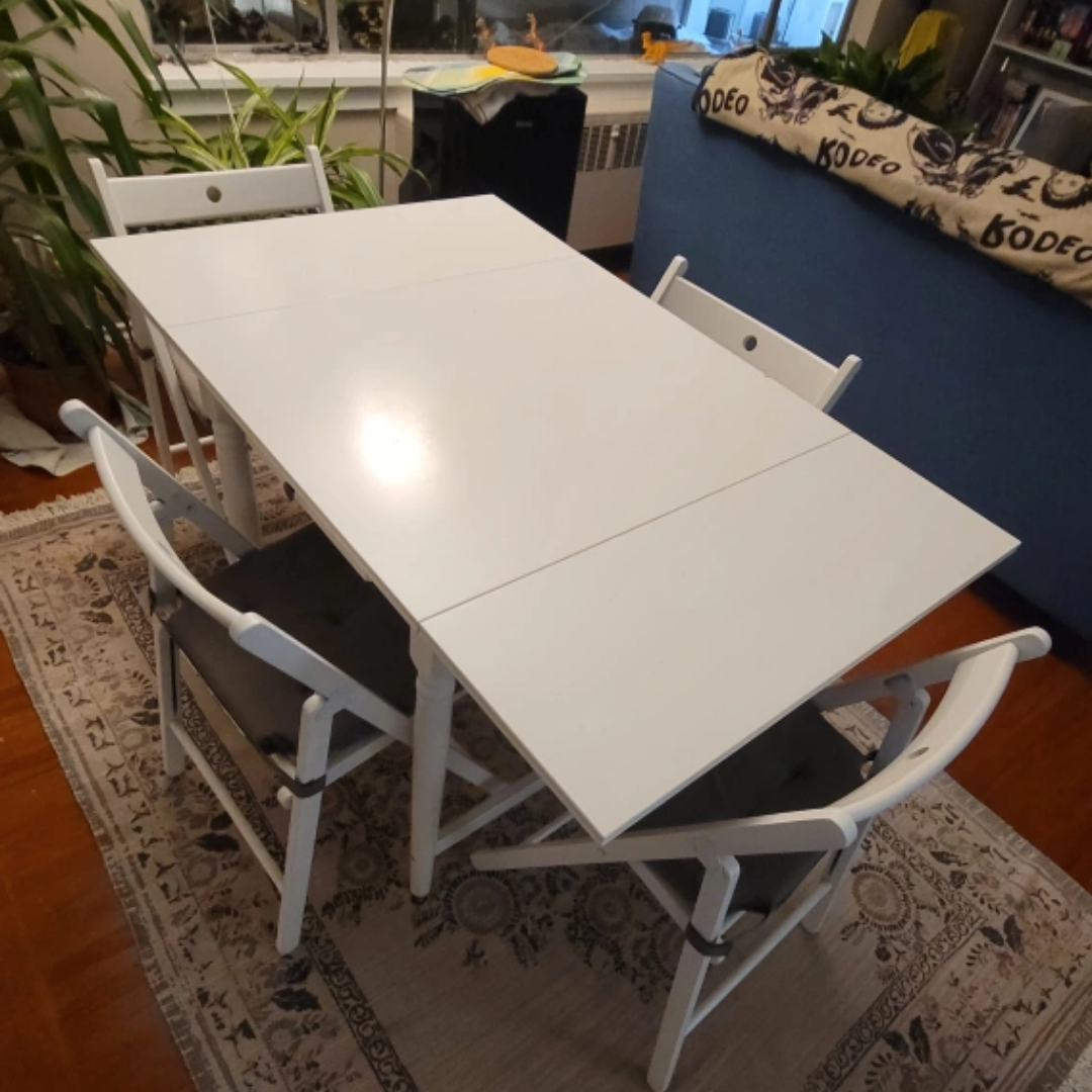 IKEA Dinning Table with Chairs - photo 4