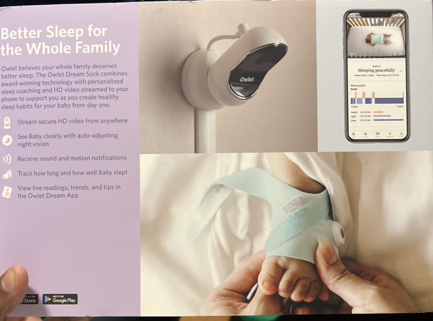 Owlet baby sock monitor