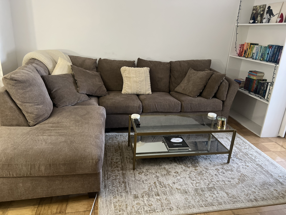 Brown cozy sectional