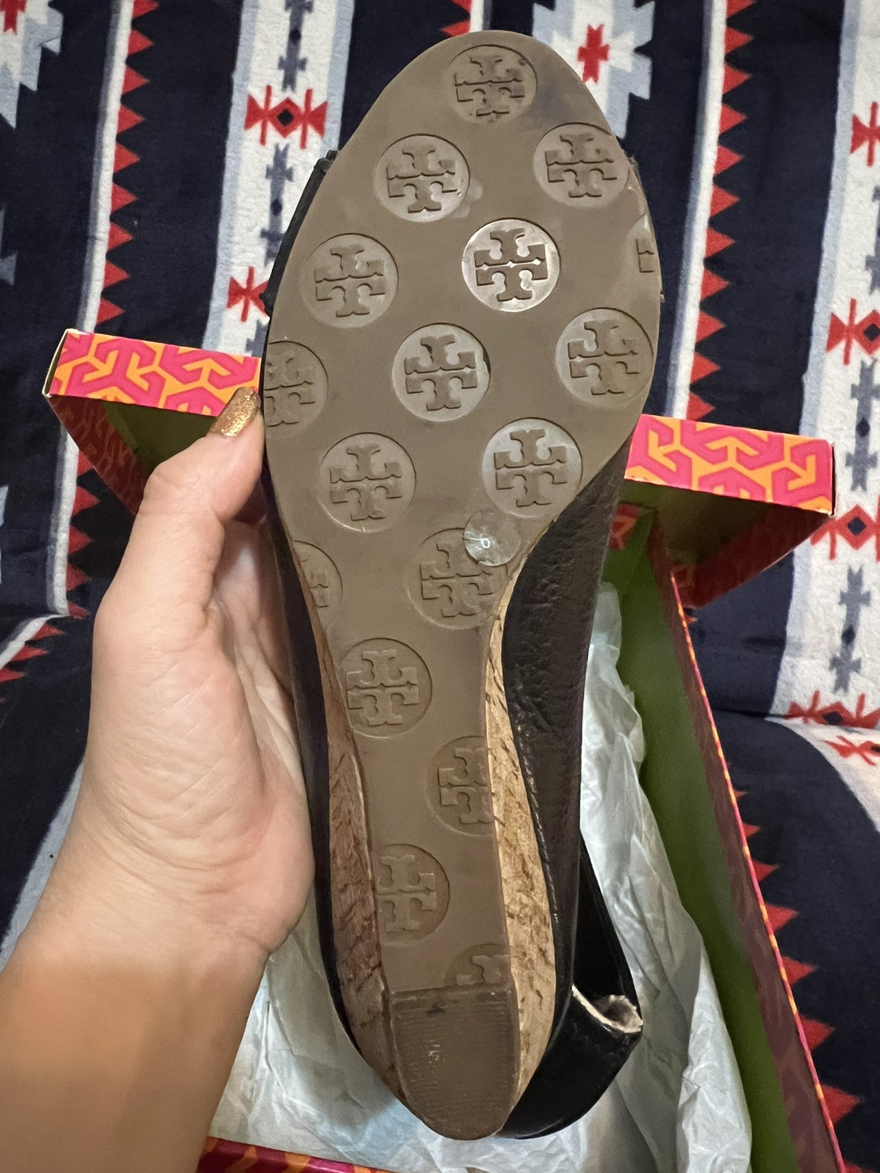 Tory Burch Black Emma Tumbled veg leather size 6 🥕 - photo 2