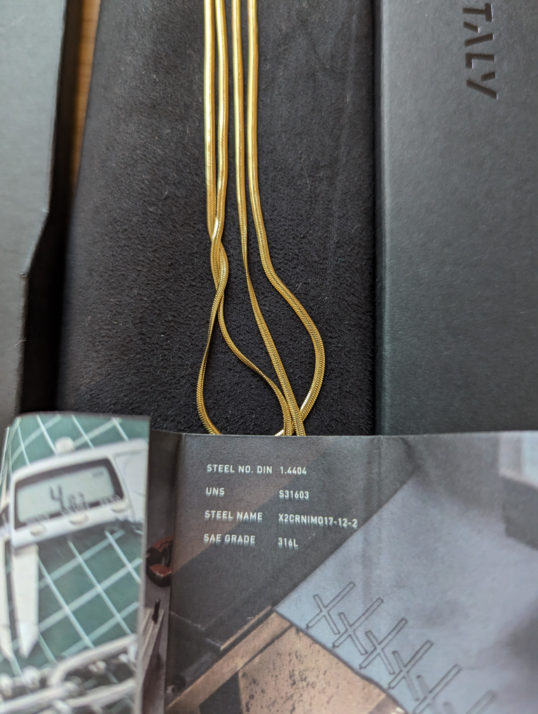 Vitaly "silk" necklace - tarnish free, minimalist - photo 5