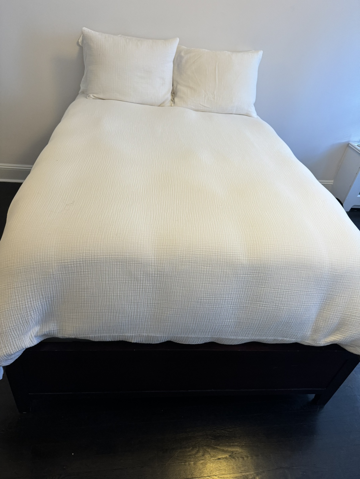 Walnut Wood Bed Frame (Full) with 2-Drawer Storage - photo 3