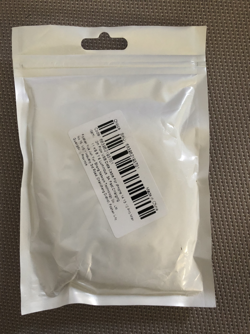 New 2 m glow in Dark usb data cable for iPhone image indicator(2)