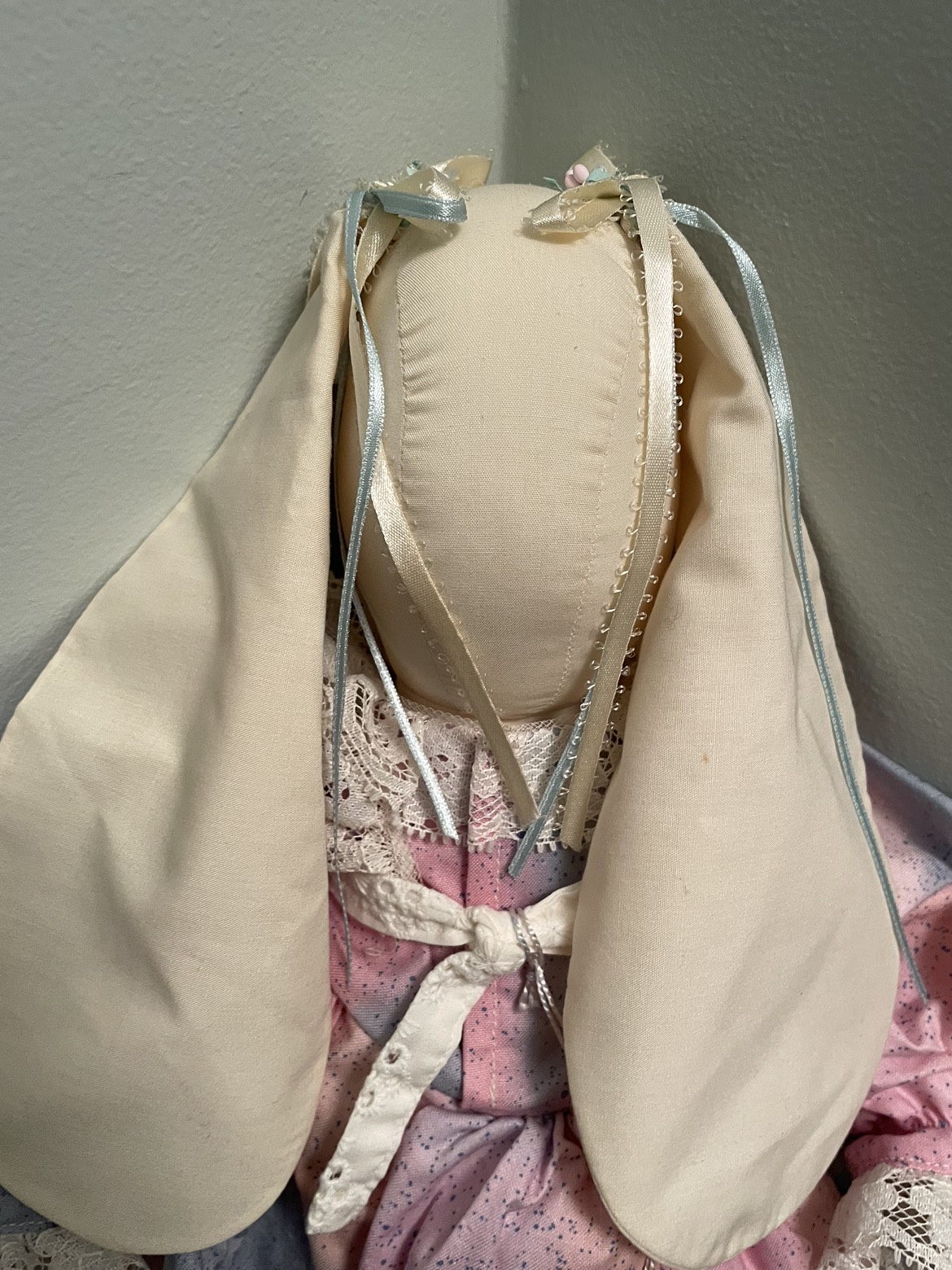 Handmade Easter bunny plush dress, Lorna, James handcrafted image indicator(3)