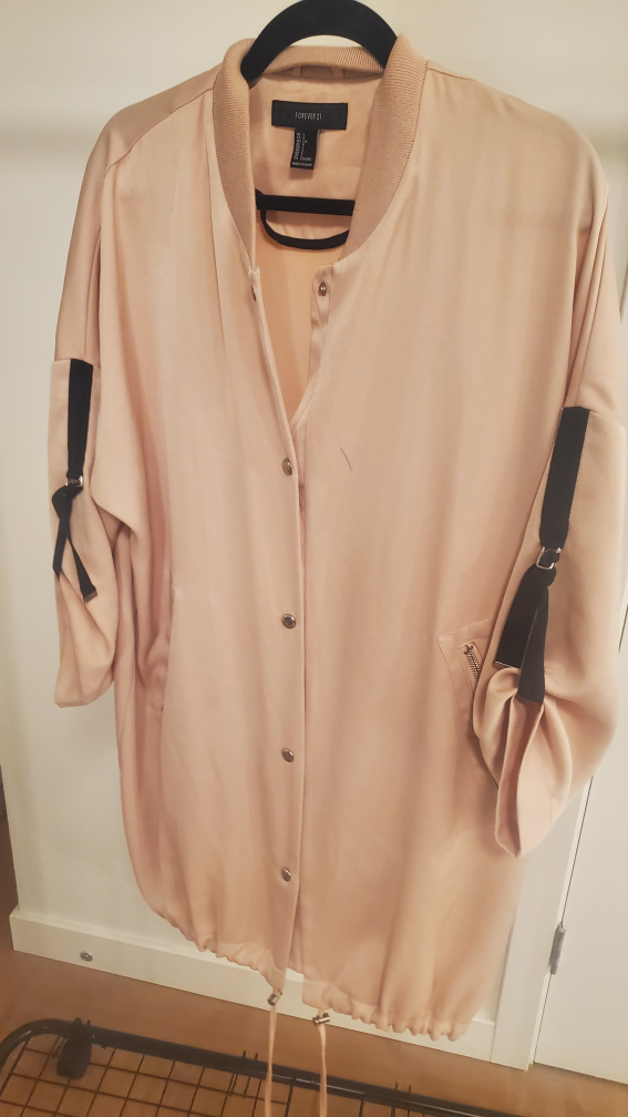 LONG "VARSITY" STYLE OVERSIZE JACKET