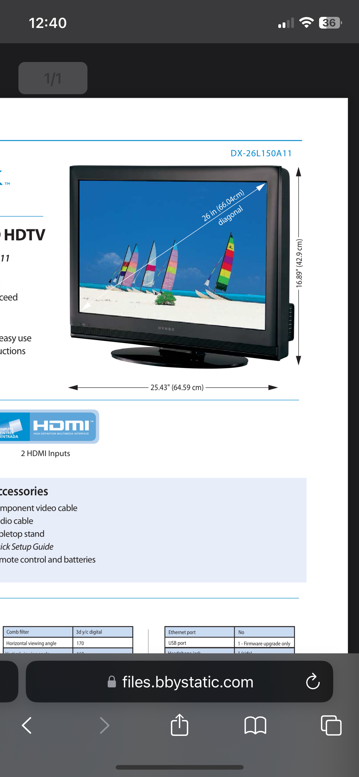 Dynex TV 26” - photo 2