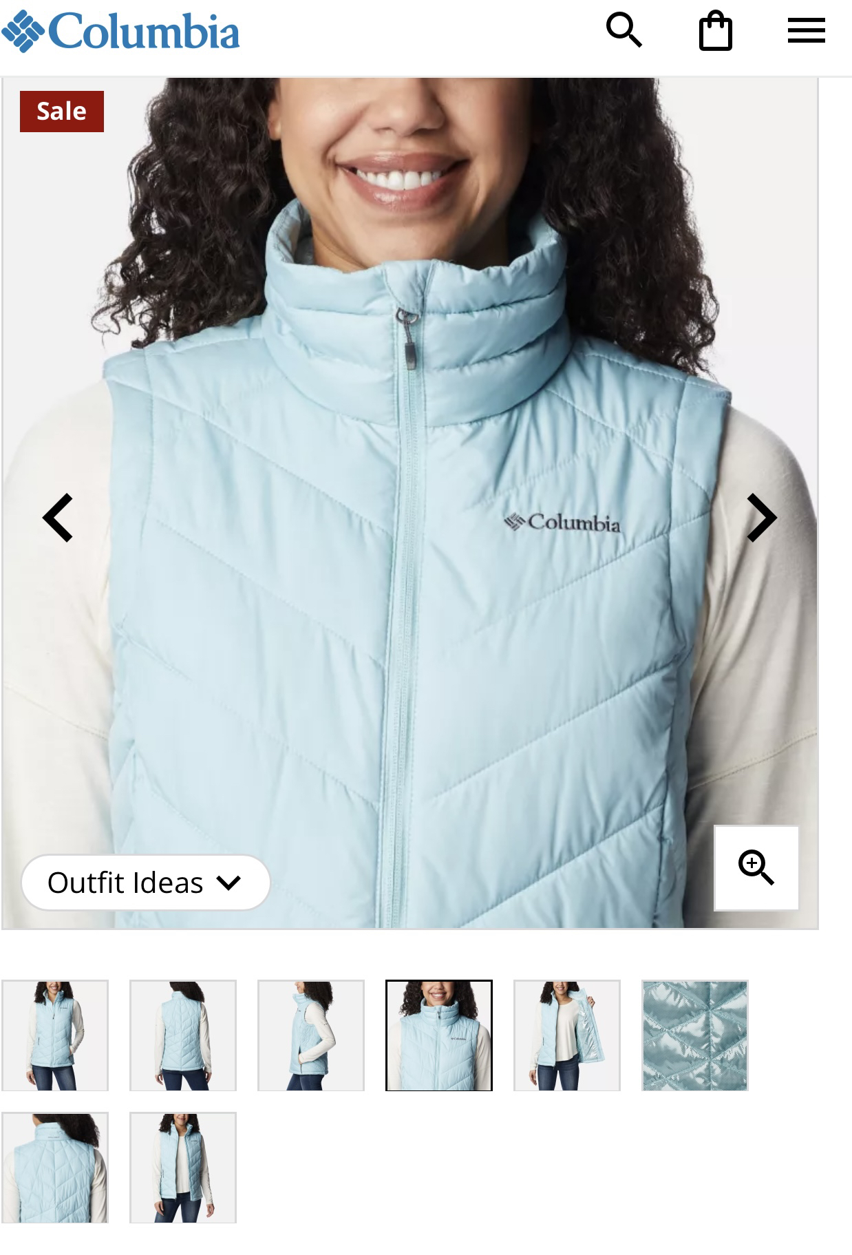 Colombia sleeveless jacket omni heat (aqua haze) - photo 2