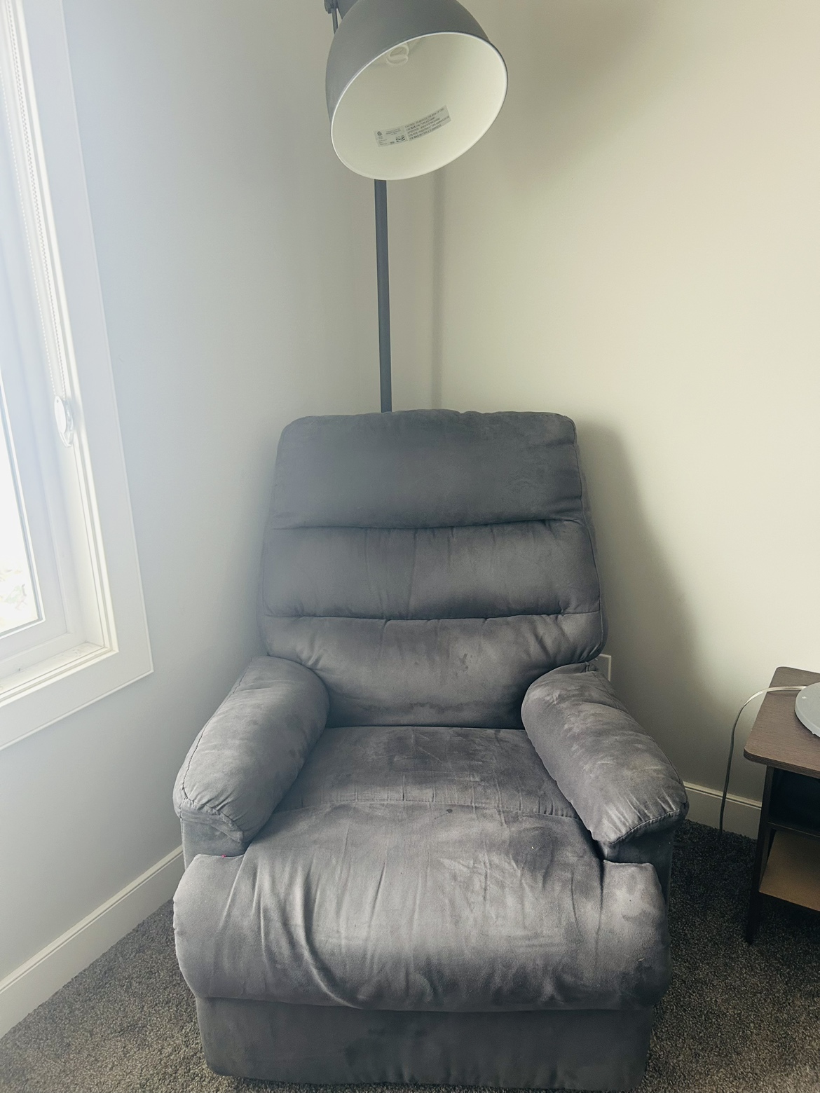 Arm chair with reading lamp