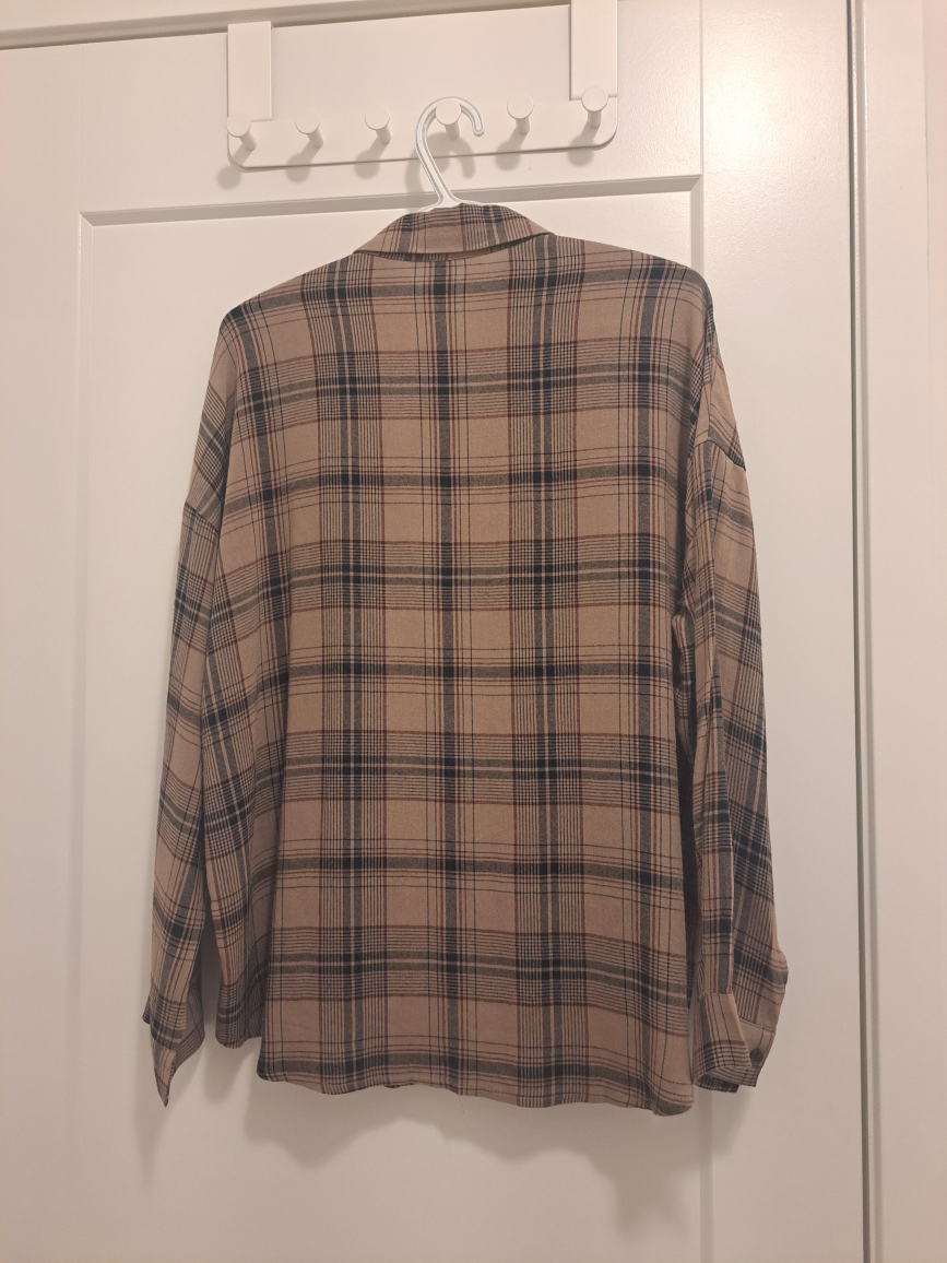 codibook light brown plaid button up image indicator(2)