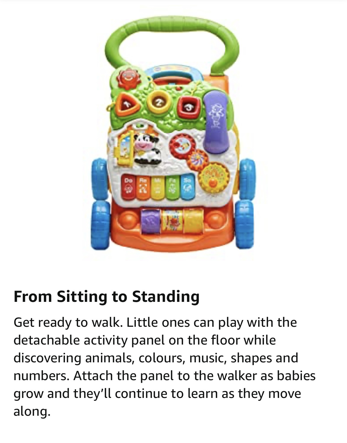 Vetch sit to stand walker with wheels and detachable panel - photo 3