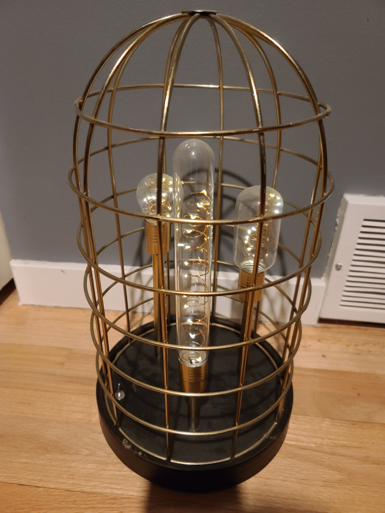 Battery operated Steampunk style caged lamp - photo 2