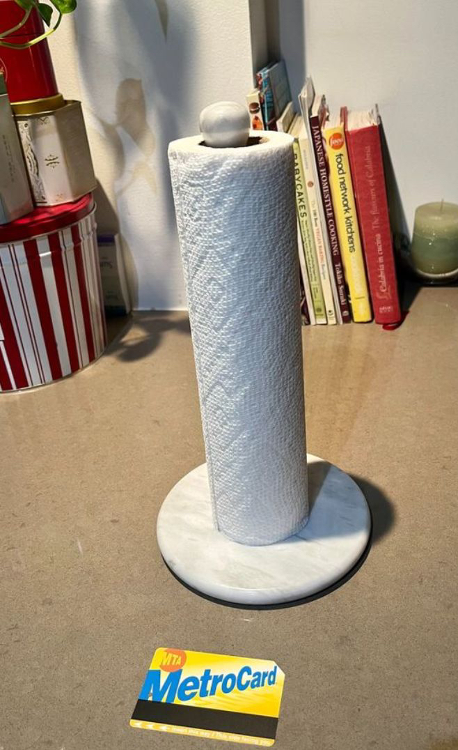 NEW White Marble Paper Towel Holder