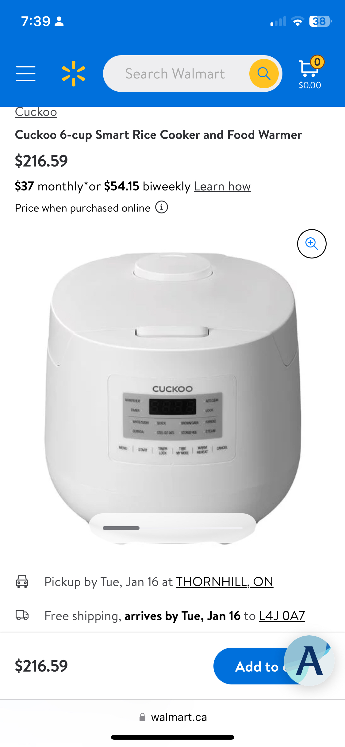 Cuckoo rice cooker 6cups thumbnail