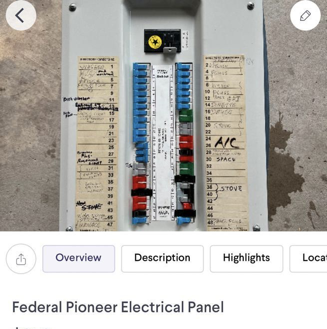 Federal Pioneer Electrical Panel - photo 2